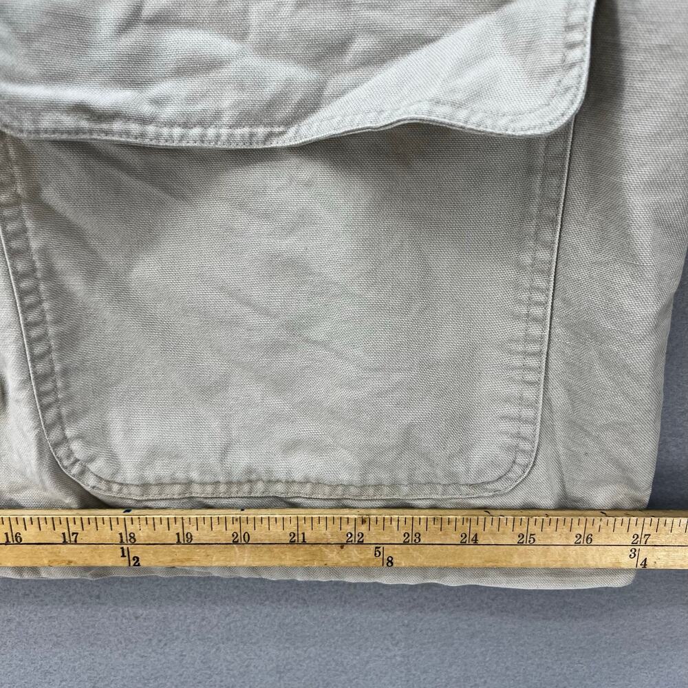 Eddie Bauer Jacket Men's XL Beige Canvas Flannel Lining Corduroy Collar VTG - Picture 11 of 12